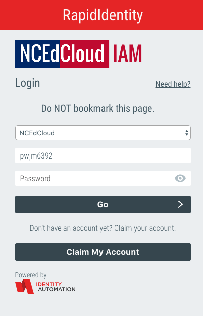 User Passwords and Expiration  NCEdCloud IAM Service